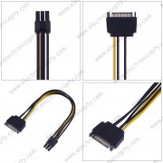 Cable SATA 15 Pin a 6 pin