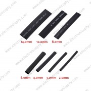  Kit Termoencogibles Negros - 127 Unidades Variadas